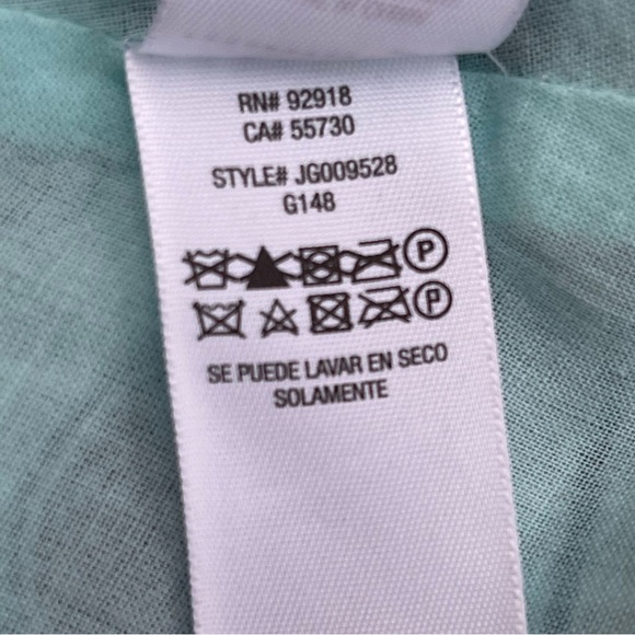 New Juicy Couture Robin's Egg Blue Floral Cotton/Silk Boho Peasant Dress (M) - Picture 14 of 14